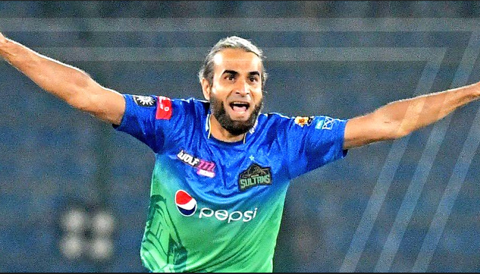 South African Cricketer Imran Tahir celebrates after taking Karachi Kings wicket in PSL on January 27. — Twitter