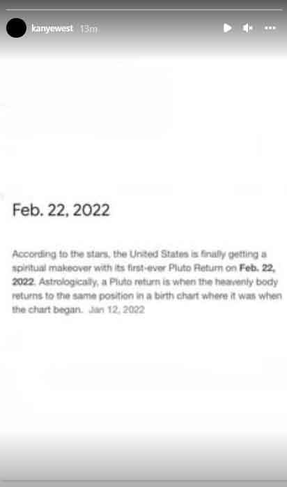 Kanye West is waiting for February 22, 2022