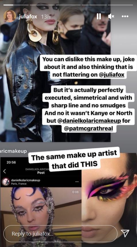 Julia Fox defends intense new makeup look: ‘It wasn’t Kanye’