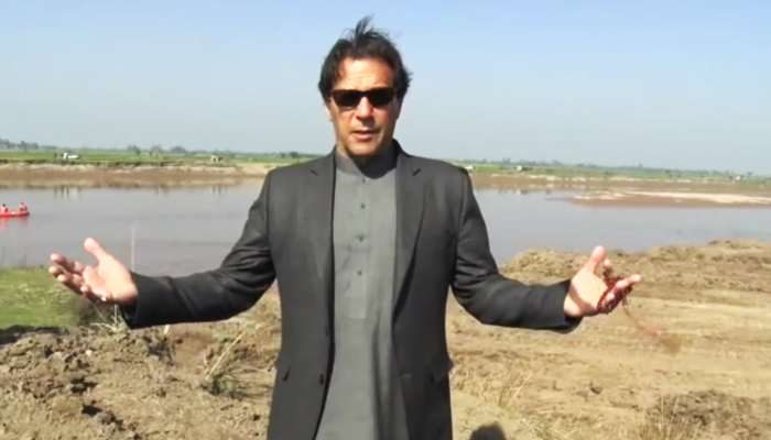 Prime Minister Imran Khan speaks to journalists at the site of the Ravi Riv­er­front Urban Develop­ment Project, on January 28, 2021. — YouTube screengrab