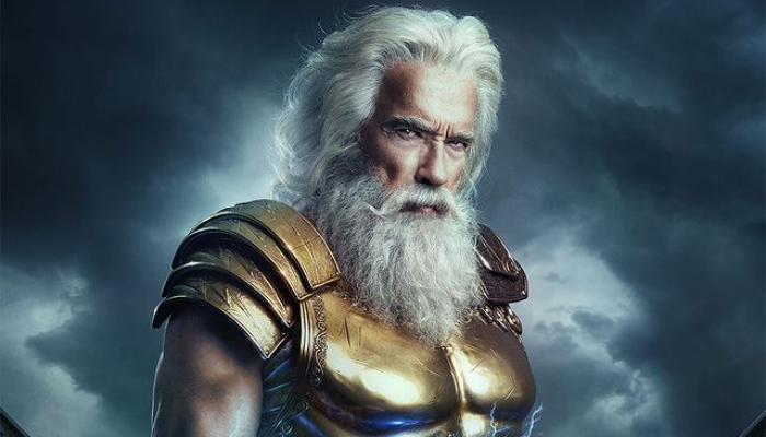 Arnold Schwarzenegger on Thursday teased fans with his latest avatar; the Greek god Zeus