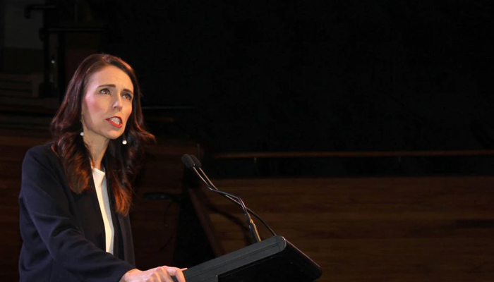 Prime Minister Jacinda Ardern addresses her supporters at a Labour Party event in Wellington, New Zealand, October 11, 2020. — Reuters/File