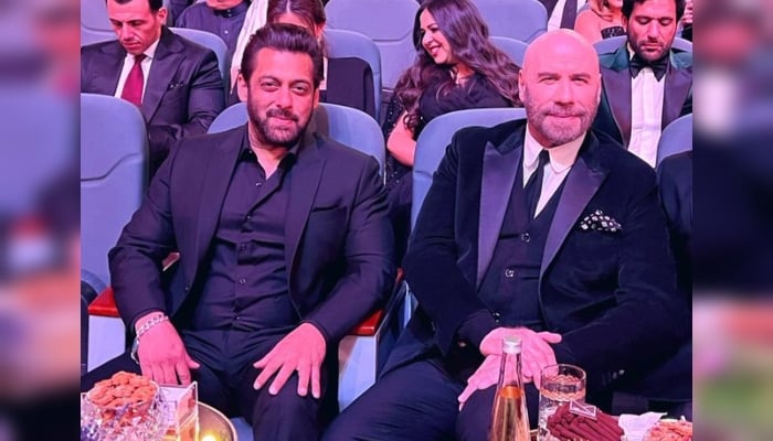 Salman Khan poses with John Travolta in Riyadh, picture goes viral