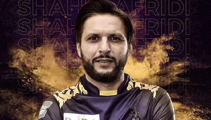 Former Pakistan team captain and Quetta Gladiators all-rounder Shahid Afridi. — Twitter/File