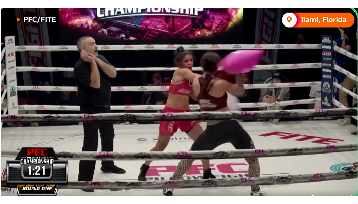 Women fighting in thePillow Fight Championship (PFC) on January 31 in Florida. — Screengrab/Facebook