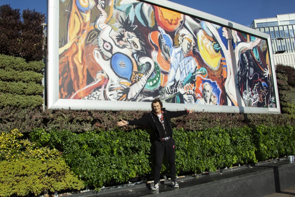 Ronnie Wood unveils Rolling Stones artwork, talks tour hopes