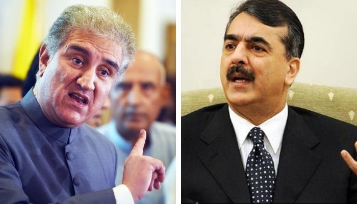 Foreign Minister Shah Mahmood Qureshi (Left),People’s Party leader Yousuf Raza Gilani (Right). Photos: AFP