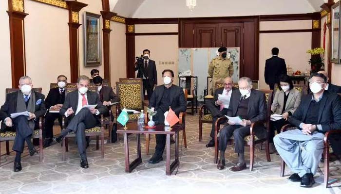 Prime Minister Imran Khan attending series of meetings with leaders of China’s leading state-owned and private companies in Beijing today. — Twitter/PakPMO