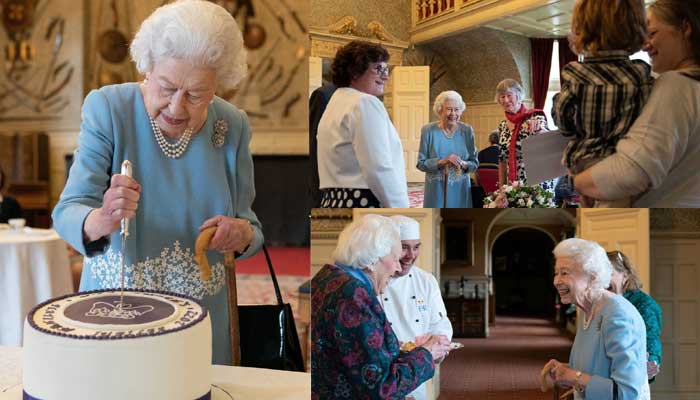 Queen cuts cake to mark her Platinum Jubilee, holds reception for volunteers