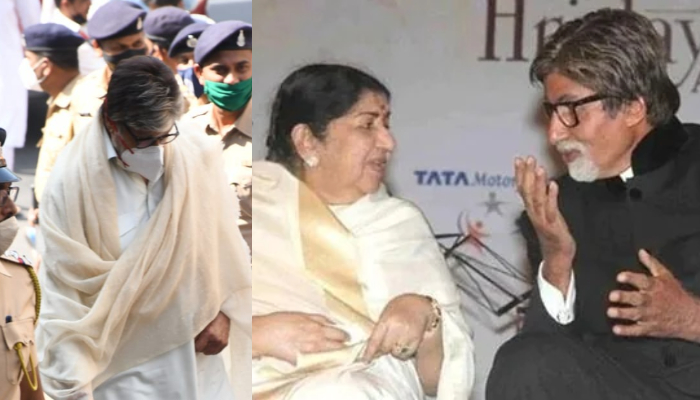 Amitabh Bachchan reaches late Lata Mangeshkar’s residence, pens emotional note