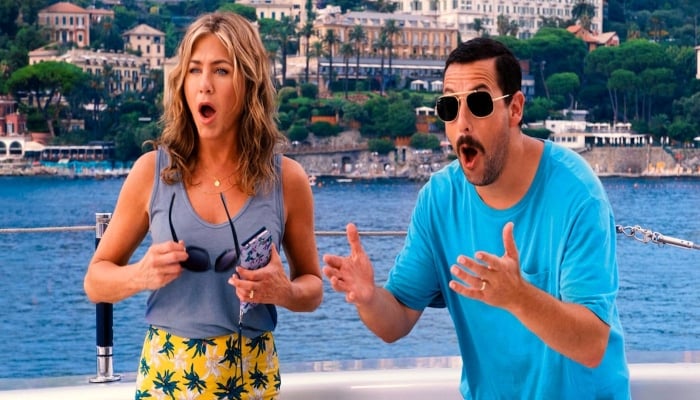 Jennifer Aniston and Adam Sandler post BTS pics, video from ‘Murder Mystery 2’ set