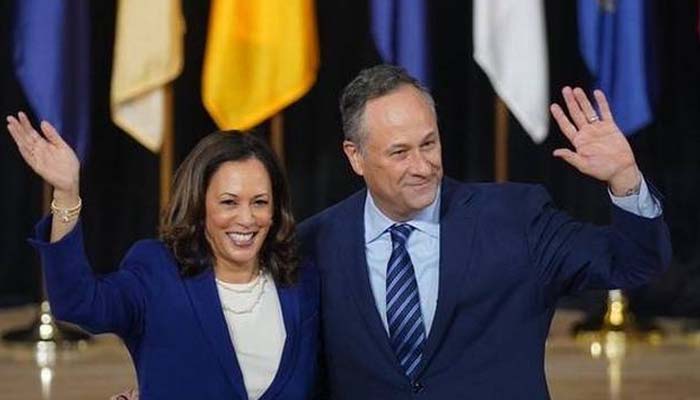 US Vice President Kamala Haris (Left) and her husbandDouglas Emhoff (Right). Photo –Twitter/Doug Emhoff