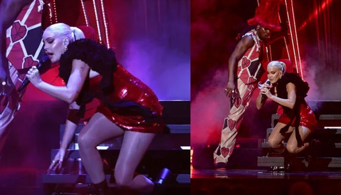 Anne-Marie falls off stage during live performance at the BRITS