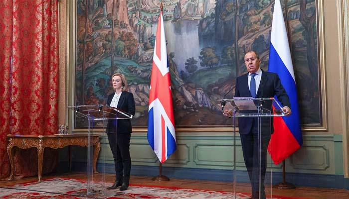 UK Foreign Secretary Liz Truss and Russian Foreign Minister Sergey Lavrov. Photo –Russian Foreign Ministry/TASS