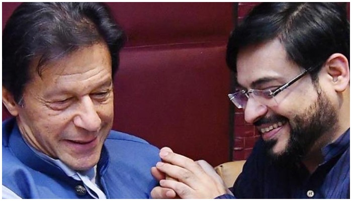 PM Imran Khan and Amir Liaquat Hussain. Photo: Twitter