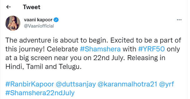 Ranbir Kapoor, Sanjay Dutt’s ‘Shamshera’ to release on July 22