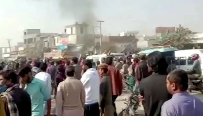 Police arrested 85 suspects on Sunday, including 15 key suspects, for lynching a mentally ill man. Photo: Twitter Video screengrab