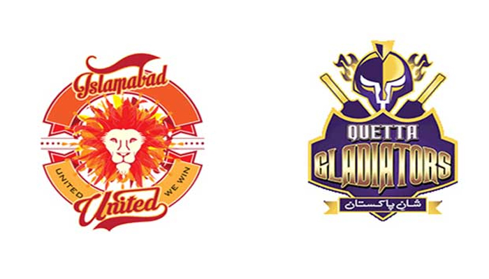 The logos of Islamabad United (left) Quetta Gladiators. — Twitter/File