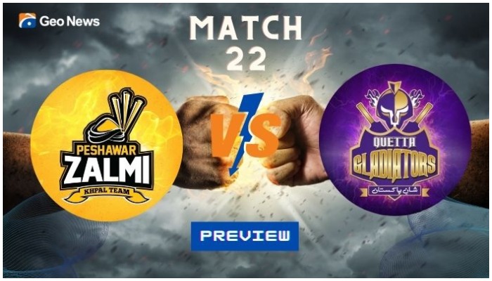 Peshawar Zalmi and Quetta Gladiators to lock horns today. — Geo.tv