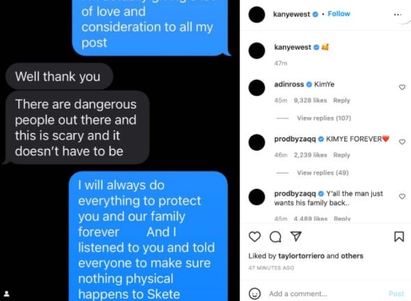 Kim Kardashian texts Kanye West, asks to spare Pete Davidsons life