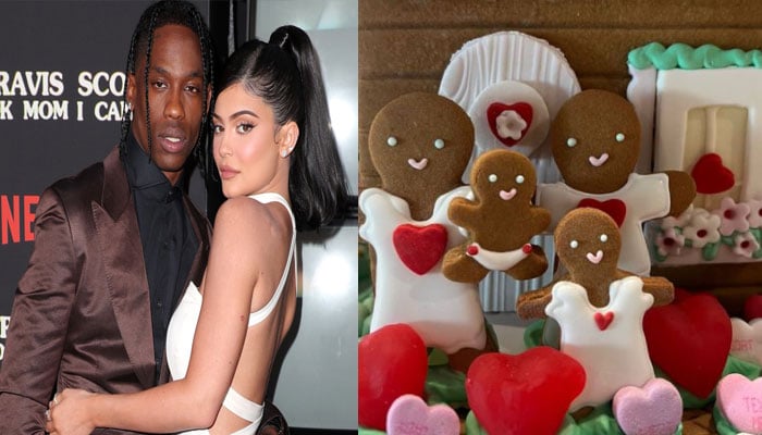 Kylie Jenner gets little gingerbread house from Travis Scott on Valentines Day