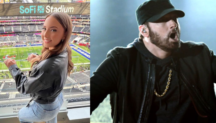 Eminem daughter cheers for rapper during Super Bowl halftime performance