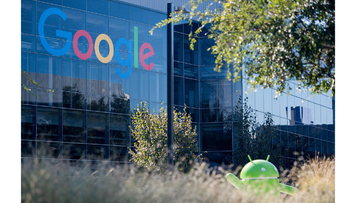 A Google logo and Android statue at the Googleplex in Mountain View, California, US on November 4, 2016. — AFP/File
