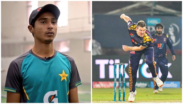 U-19s Mohammad Shehzad (left) and Australian all-rounder James Faulkner (right). Photo: PCB