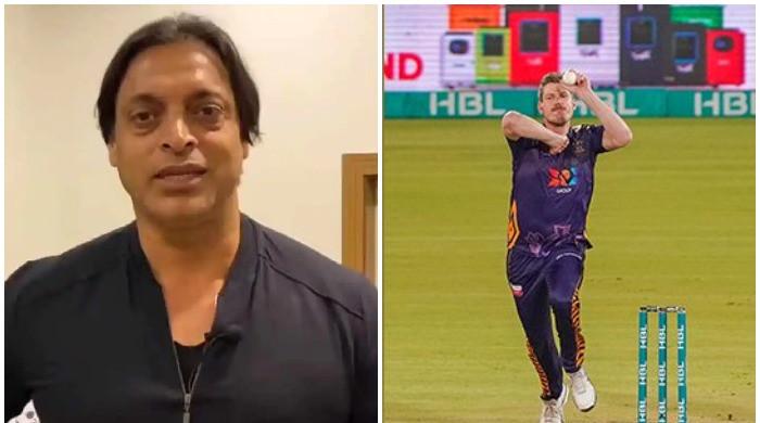 Watch: Shoaib Akhtar reacts to James Faulkner's unpleasant exit from PSL 2022