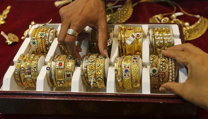 Gold bangles. — Reuters/File