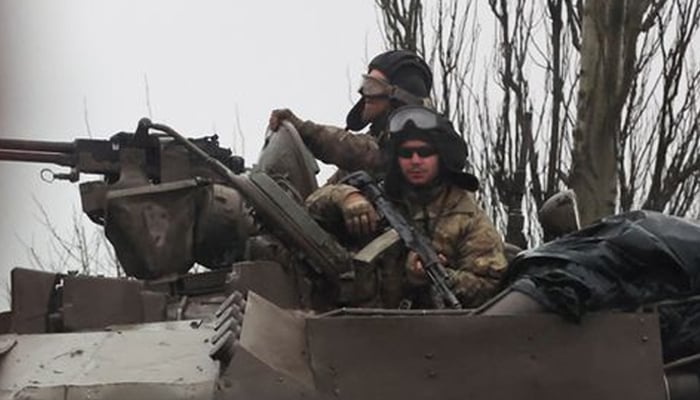 Tanks move into the city, after Russian President Vladimir Putin authorized a military operation in eastern Ukraine, in Mariupol, February 24, 2022. — Reuters