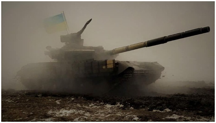 A tank of the Ukrainian Armed Forces is seen during military drills at a training ground in the Dnipropetrovsk region, Ukraine, February 8, 2022. Photo: Reuters
