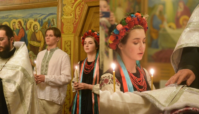 Couple marries in Kyivs monastery amid air raid sirens. — Facebook