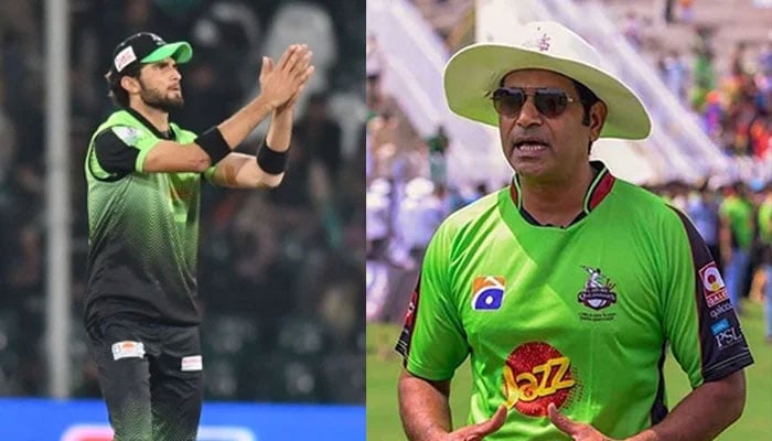 Shaheen Shah Afridi (L) and Aqib Javed (R) — PCB/File