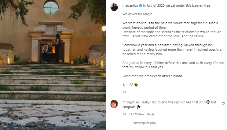 Machine Gun Kelly dishes on his wedding venue with Megan Fox