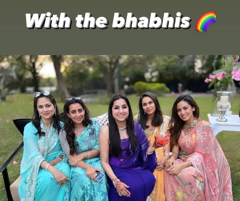 Mira Rajput dazzles in pink floral saree as she poses for family event