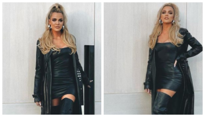 Khloe Kardashian is a vision in black leather ensemble: See pics