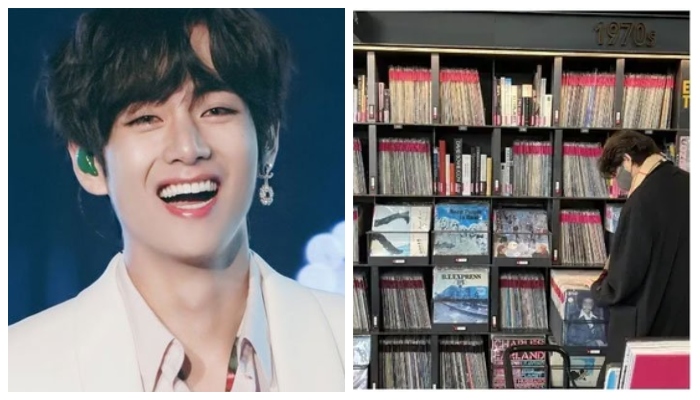 BTS V shares pictures browsing through music albums