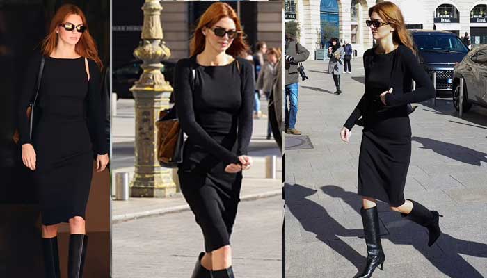 Kendall Jenner sends temperatures soaring as she displays her newly-dyed tresses while walking in Paris