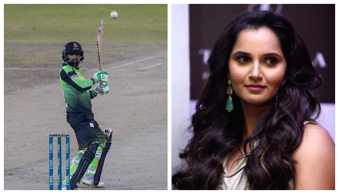 Lahore Qalandars all-rounder Mohammad Hafeez (left) and Indian tennis star Sania Mirza (right). — PSL/Pinterest