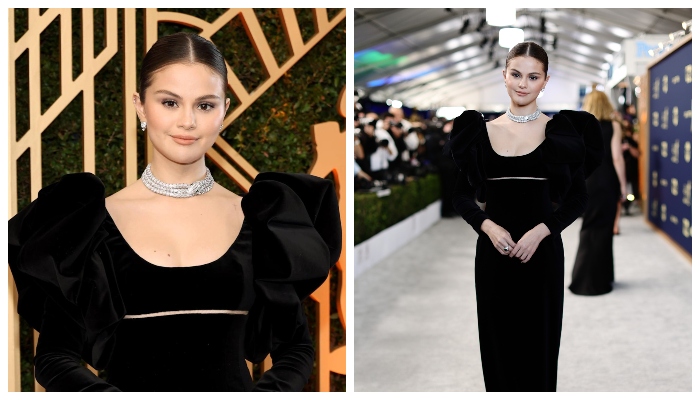 Selena Gomez's Black Slit Dress on SNL | POPSUGAR Fashion