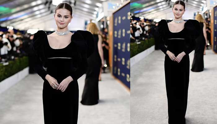 Selena Gomez Falls While Walking SAG Awards Red Carpet in Black Pumps