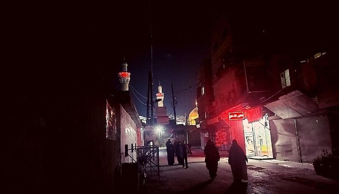 Street in Syeda Zainab, a town in the suburbs of Damascus which is still in a tight militarised zone.