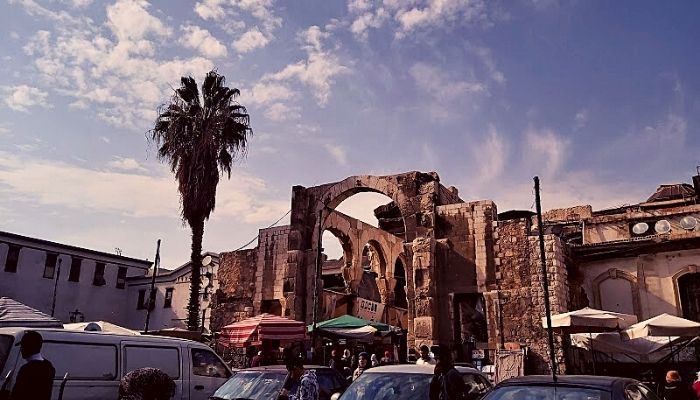 The Temple of Jupiter in Damascus was built by the Romans, beginning during the rule of Augustus and completed during the rule of Constantius II. An ancient Aramaean temple to Hadad once stood on this site.