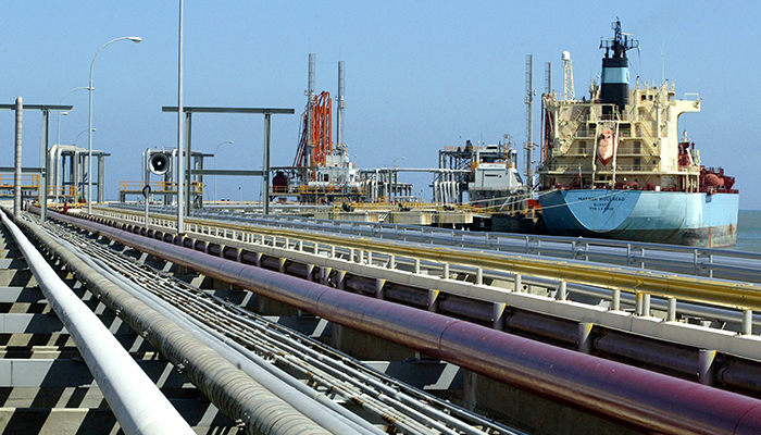 An oil tanker is seen at Jose refinery cargo terminal in Venezuela in this undated file photo. — Reuters/File