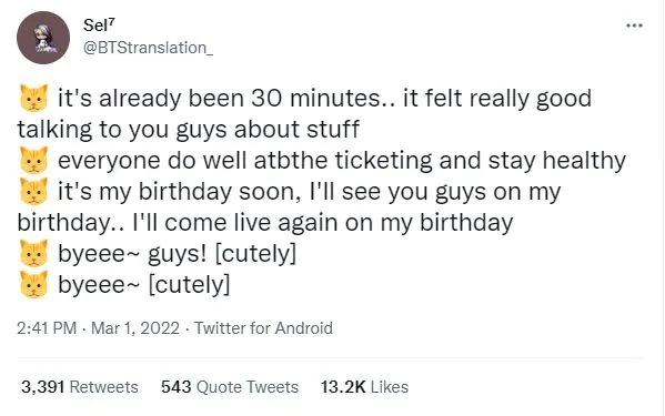 BTS’ Suga promises ARMY to hold live session on his birthday