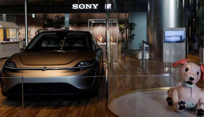 Sony Corps Vision-S Prototype vehicle is displayed at its headquarters in Tokyo, Japan, March 4, 2022. — Reuters/File