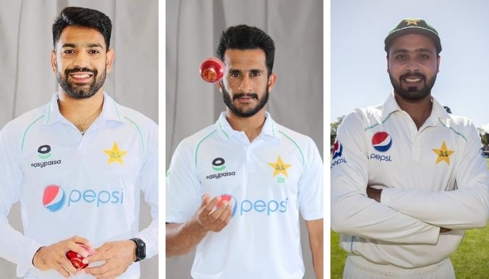 Left to right: Haris Rauf, Hasan Ali and Faheem Ashraf. Photo: Geo.tv