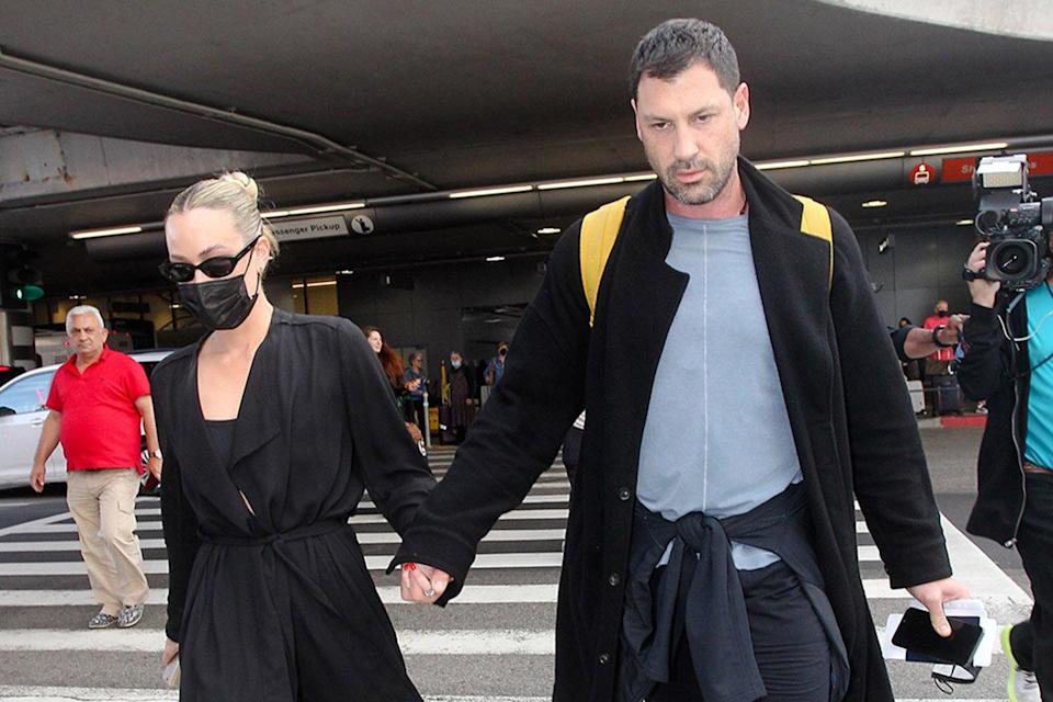 Maksim Chmerkovskiy enjoys beach walk with wife Peta Murgatroyd after escape from Ukraine