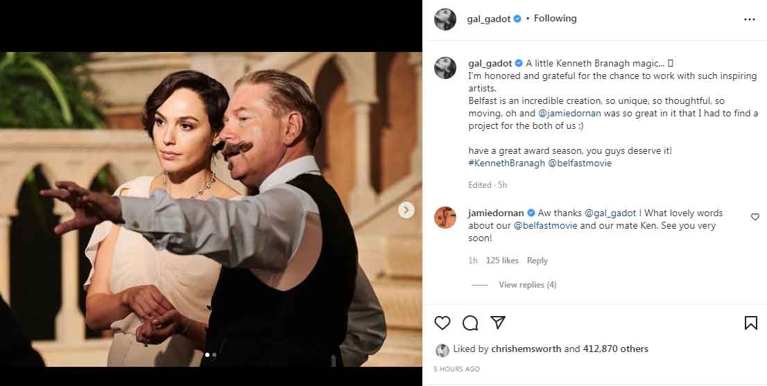 Gal Gadot showers praises on Fifty Shades of Grey actor Jamie Dornan